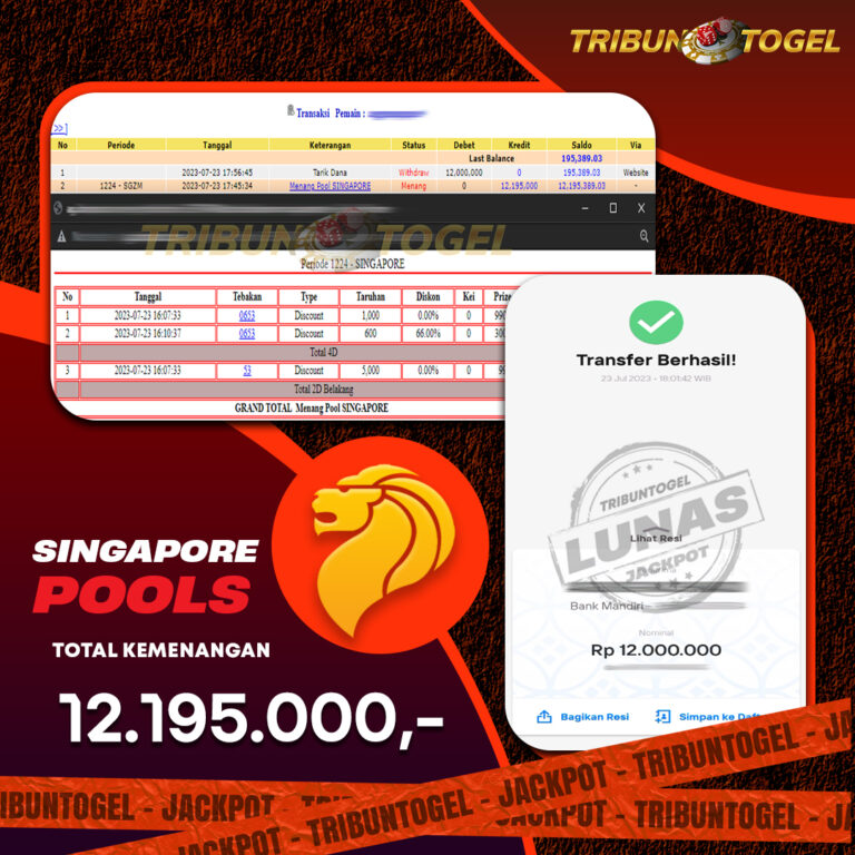 BUKTI PEMBAYARAN SINGAPORE TRIBUNTOGEL