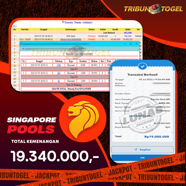 BUKTI PEMBAYARAN SINGAPORE TRIBUNTOGEL