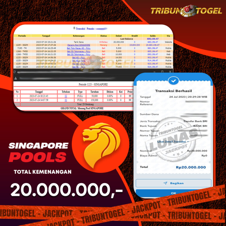 BUKTI PEMBAYARAN SINGAPORE TRIBUNTOGEL