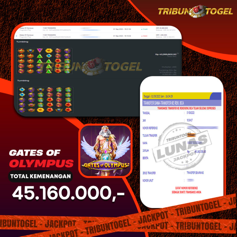 BUKTI PEMBAYARAN SLOT TRIBUNTOGEL