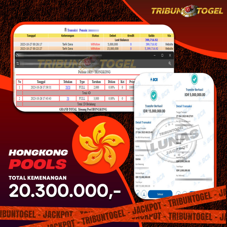 BUKTI PEMBAYARAN HONGKONG TRIBUNTOGEL