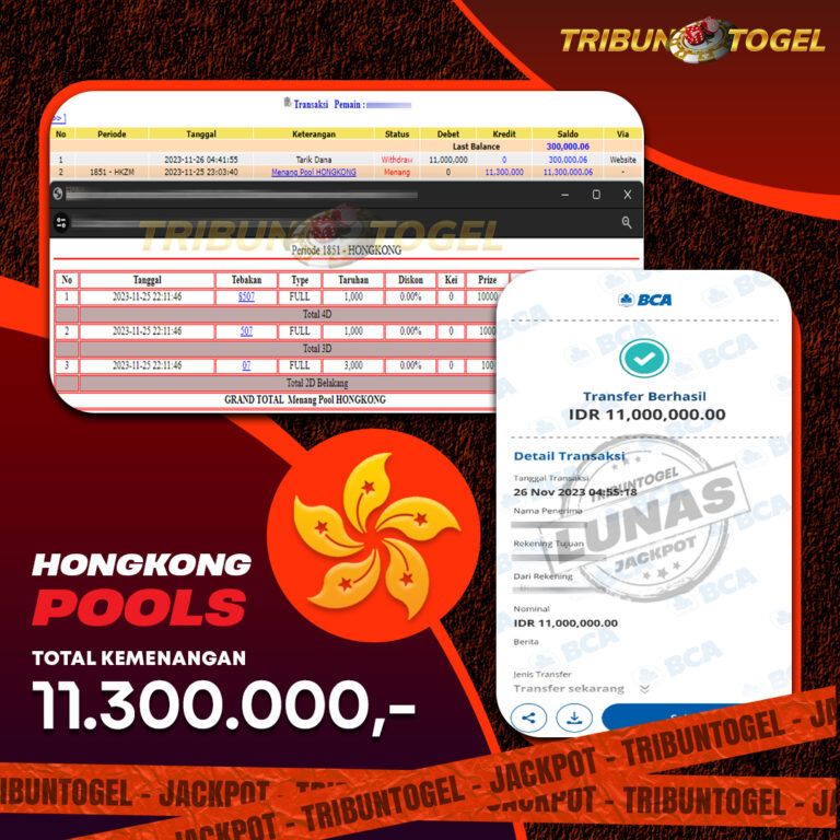 BUKTI PEMBAYARAN HONGKONG TRIBUNTOGEL