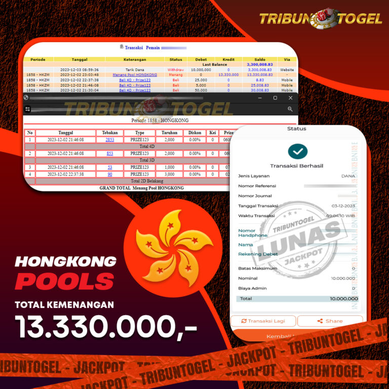 BUKTI PEMBAYARAN HONGKONG TRIBUNTOGEL