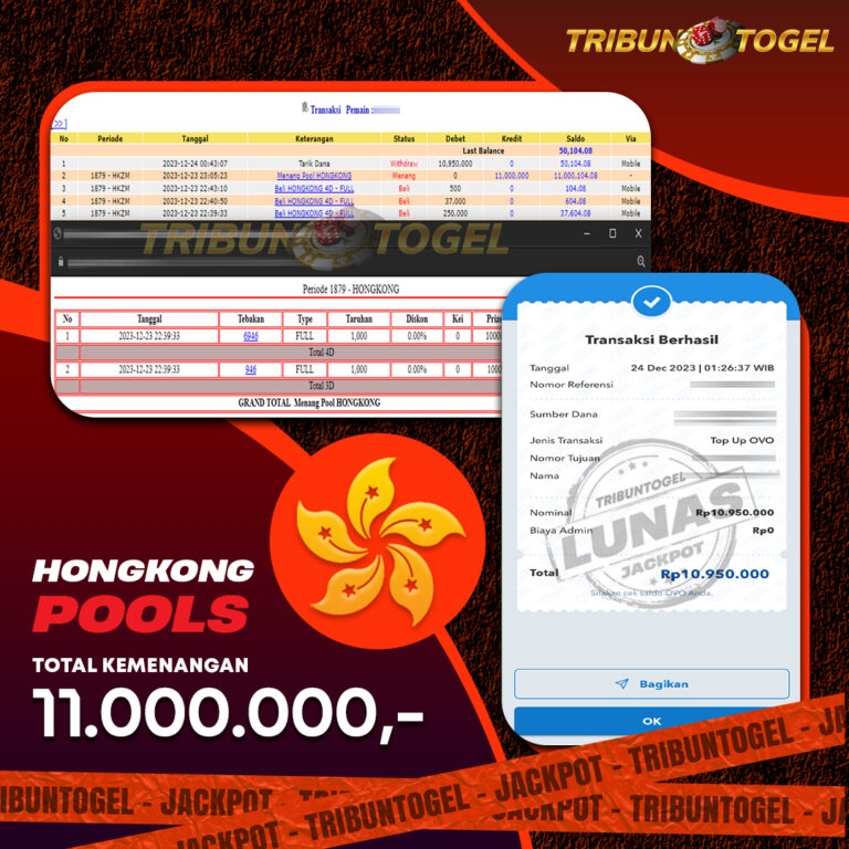 BUKTI PEMBAYARAN HONGKONG TRIBUNTOGEL