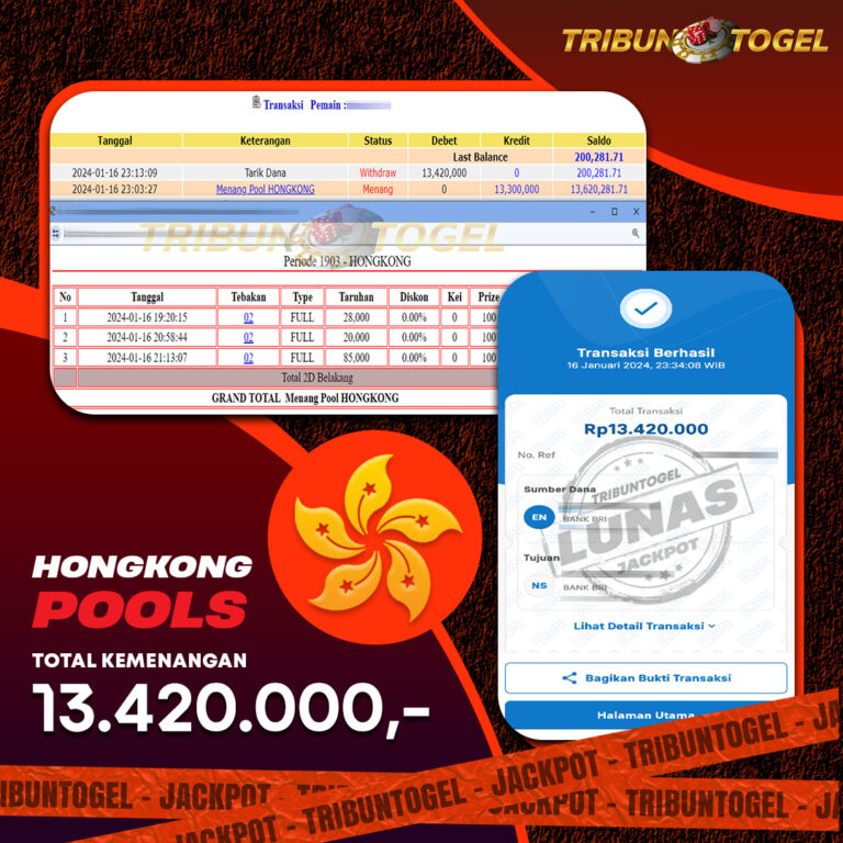 BUKTI PEMBAYARAN HONGKONG TRIBUNTOGEL